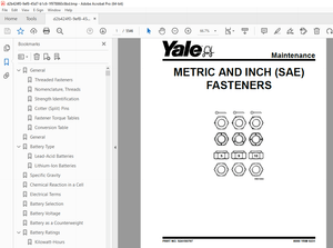Yale Forklift A976 (ERP22VL, 25VL, 30VL, 35VL) Service Manual - PDF