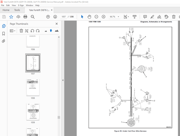Yale Forklift D876 (GDP170-280DB, GLP170-280DB) Service Manual - PDF