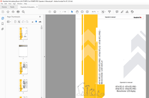 Haulotte Forklift HT16 RTJ O – HT16 RTJ PRO – HT46 RTJ O HT46 RTJ PRO – Operator’s Manual – PDF 