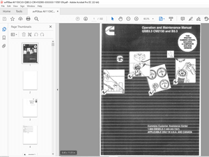 Ammann Cummins QSB3.3 CM2150 &amp; B3.3 Operation &amp; Maintenance Manual 3666417 - PDF