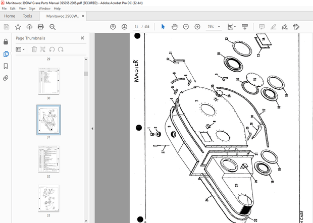 Manitowoc Traditional Crane 3900W Parts Manual SN 395055 – PDF DOWNLOAD