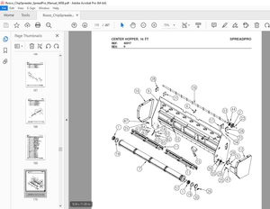 ROSCO SPREAD PRO Aggregate Distributor Operation, Service &amp; Parts Manual SN 41578 PDF DOWNLOAD