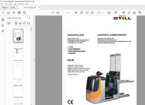 STILL STED Forklift CX-M Horizontal order picker truck Spare Parts List Manual – PDF DOWNLOAD