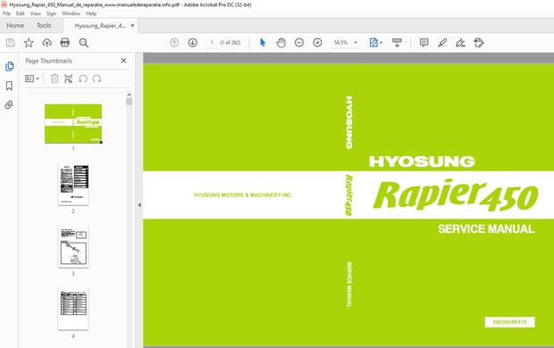 Hyosung Rapier 450 Service Manual - PDF DOWNLOAD