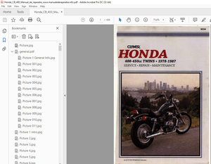 1978-1987 Honda 400-450cc TWINS Service Repair Maintenance Manual - PDF DOWNLOAD