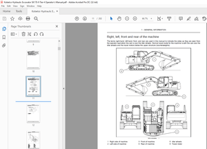 Kobelco SK170-9 Tier 4 Hydraulic Excavator Operator’s Manual – PDF DOWNLOAD