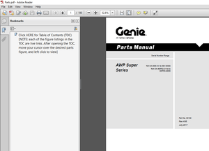 Terex Genie AWP Super Series Part Manual - PDF DOWNLOAD