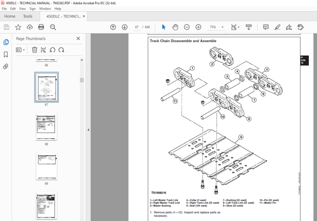 John Deere 450DLC Excavator Repair TECHNICAL MANUAL TM2362 - PDF DOWNLOAD