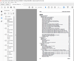 Komatsu WA500-8 Wheel Loader Shop Manual SEN06581-13 – PDF DOWNLOAD