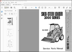 GEHL Skid- Steer LOADER 3000 Series HL3000 SERVICE PARTS Manual(901939A) – PDF DOWNLOAD