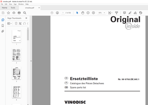 Pottinger Agricultural Tractor VINODISC Spare parts list Manual – PDF DOWNLOAD