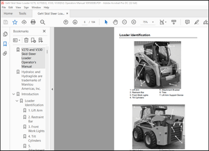 Gehl V270 V270 (EU) V330 V330 (EU) Skid-Steer Loader Operator’s Manual 50950000 – PDF DOWNLOAD