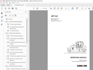 AMMANN AP 240 PNEU TYRED ROLLER OPERATING MANUAL 3001217 PDF