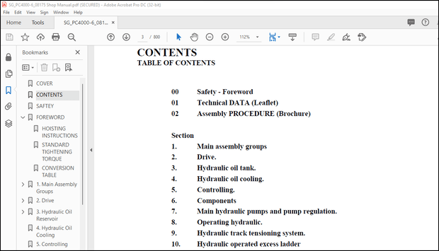 Komatsu PC4000-6 Hydraulic Mining Service Manual – PDF DOWNLOAD