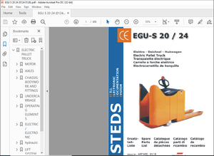 STILL EGU S 20 24 ELECTRIC PALLET TRUCK Spare Parts Catalogue Manual – PDF DOWNLOAD