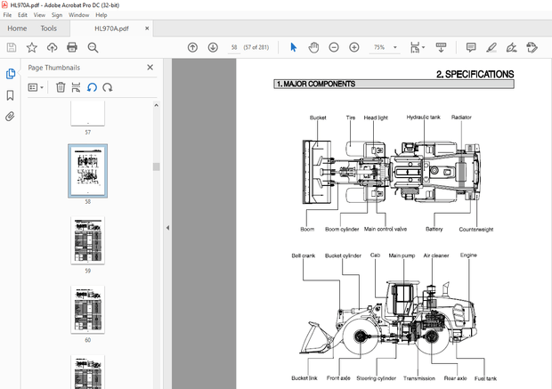 Hyundai HL970A Wheel Loader Operator’s Manual 2023 – PDF DOWNLOAD