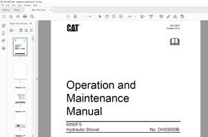 Cat Bucyrus 6090FS Hydraulic Shovel Operation and Maintenance Manual BI015807 – PDF DOWNLOAD