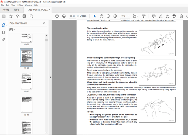Komatsu PC135F-10M0 Hydraulic Excavator Repair Service Manual LEBMP13X02 - PDF DOWNLOAD