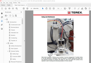 Terex Crane Crossover 8000 Operator’s Manual PN 12261-765 – PDF DOWNLOAD