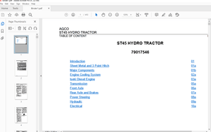AGCO NA ST45 HYDRO TRACTOR Workshop Service Manual – PDF DOWNLOAD