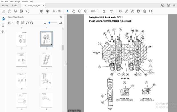 Drexel SLT22 SwingMast Lift Truck Manual 1412883 (Section 9) – PDF DOWNLOAD