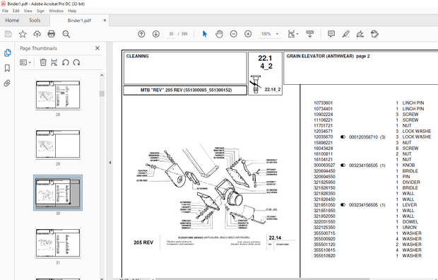 Laverda 205 REV Agricultural Tractor Parts Manual 551300085-551300152 – PDF DOWNLOAD