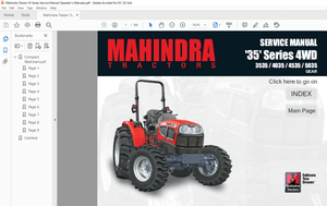 Mahindra Tractor ’35’ Series 4WD 3535 4035 4535 5035 Gear Service Manual – PDF DOWNLOAD