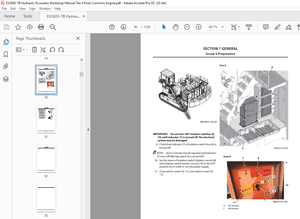 Hitachi EX2600-7B Hydraulic Excavator Tier 4 Final Cummins Engine Workshop Manual - PDF DOWNLOAD
