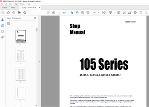 Komatsu 105 Series Diesel Engine Shop Manual SEBE6130A04  - PDF DOWNLOAD