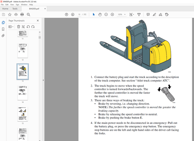 Atlet Forklift A-Ergo Instruction Manual - PDF DOWNLOAD