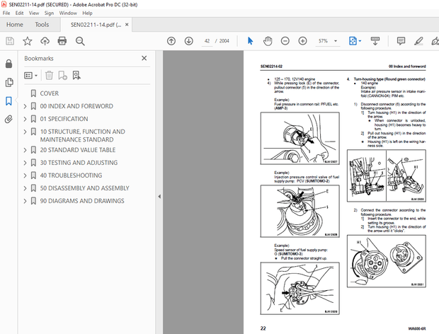 Komatsu Wheel Loader WA600-6R Shop Manual SEN02211-14 - PDF DOWNLOAD