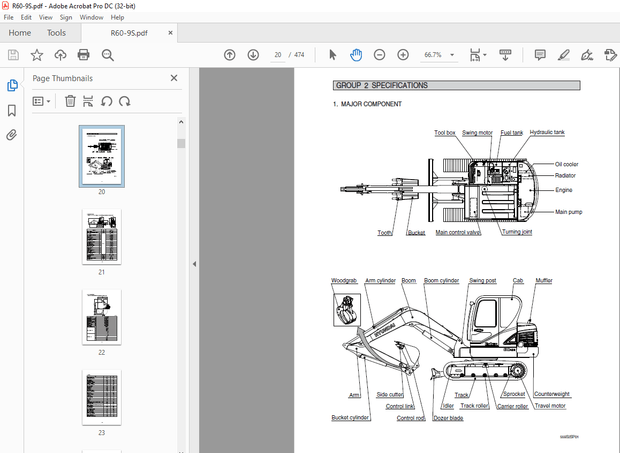 Hyundai R60-9S Mini Excavator Service Manual 2023 – PDF DOWNLOAD