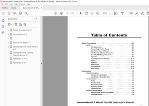 Landoll BENDI 3 WHEEL SepEx ELECTRIC NARROW AISLE FORKLIFT OPERATOR’S MANUAL  – PDF DOWNLOAD