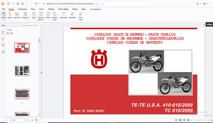 Husqvarna TE-TE 410-610 TC-610 2000 Parts Manual - PDF DOWNLOAD
