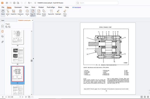 Fiatallis 545 545H 545-B 605-B 645 645-B Wheel Loader(Power Steering) Service Manual - PDF DOWNLOAD