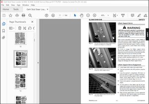 Gehl SL3640, SL3840 &amp; SL4240 Skid-Steer Loader Service Manual 917170 PDF