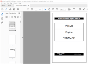 Volvo Penta TAD734GE Engine Workshop and Repair Manual_419991483 – PDF DOWNLOAD