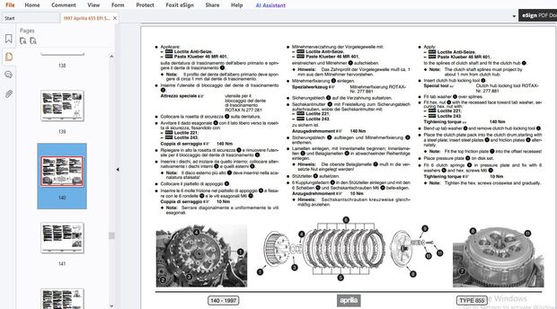 1997 Aprilia 655 EFI Service Repair Manual 8140139 - PDF DOWNLOAD