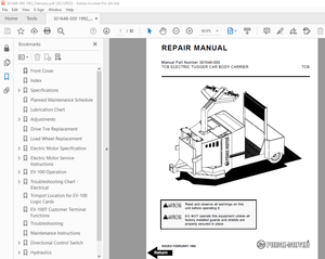 BT Prime-Mover TCB Electric Tugger Car Body Carrier Parts Manual - PDF DOWNLOAD