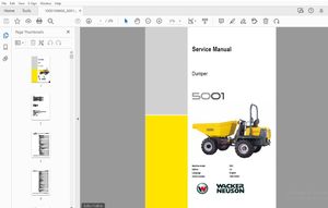 WACKER NEUSON 5001 DUMPER SERVICE MANUAL 1000159455 – PDF DOWNLOAD