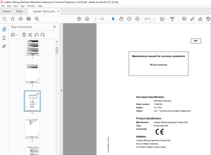 Liebherr Mining Excavators Maintenance Manual - PDF DOWNLOAD