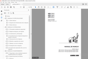 AMMANN ARX 12-2 ARX 16-2 ARX 20-2 RODILLO DE TÁNDEM MANUAL DE MANEJO - PDF