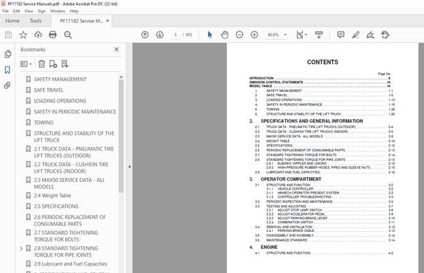 Crown Forklift MAX50 Series Lift Trucks Service Manual – PDF DOWNLOAD