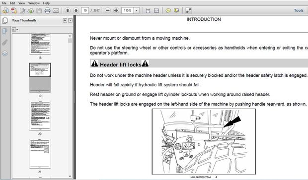 New Holland Speedrower 200 &amp; 240 Tier 3 Self-Propelled Windrower Service Manual (48143361)