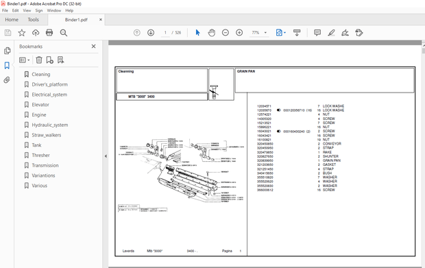 Laverda 3400 Agricultural Tractor Parts Manual – PDF DOWNLOAD