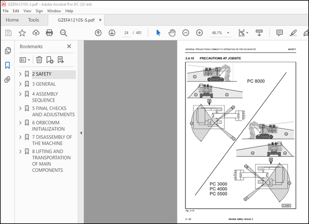 Komatsu HYDRAULIC MINING SHOVEL PC8000-6 Assembly and Transport Manual(AM12105up ) – PDF DOWNLOAD