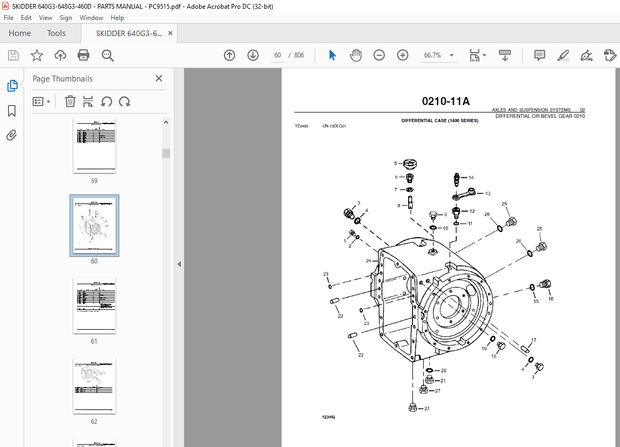 John Deere 640G3/648G3/460D Parts Manual PC9515 - PDF DOWNLOAD