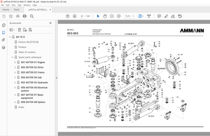 Ammann AV 70 X Tandem Roller Parts Manual SN 4062172 PDF