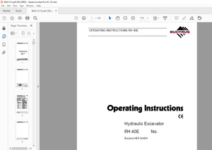 CAT Bucyrus RH 40E Hydraulic Excavator Operating Instructions Manual BI651515 – PDF DOWNLOAD