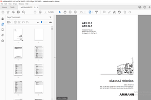 AMMANN ARX 23.1 ARX 26.1 TANDEMOVÝ VÁLEC DÍLENSKÁ PŘÍRUČKA  - PDF